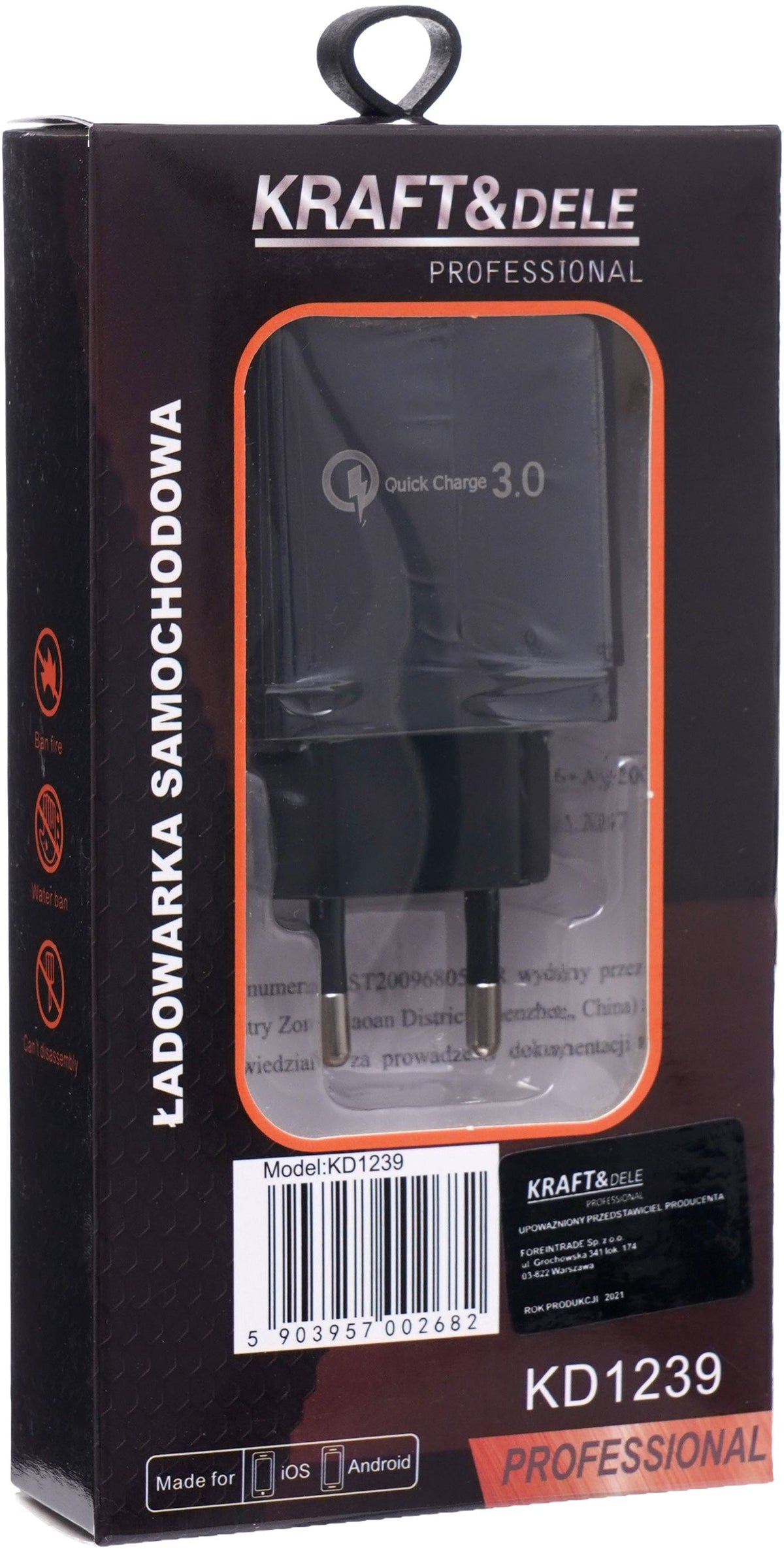 KRAFT&DELE 4 USB-pordiga Quick Charge 3.0 seinalaadija KD1239 – pilt 7