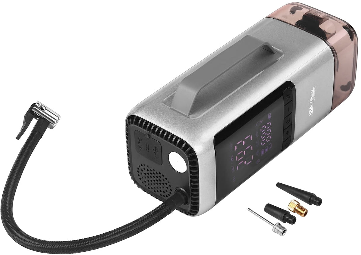 KRAFT&DELE Mitmefunktsiooniline seade – kompressor, käivitusabi, tolmuimeja, puhur, LED-latern, akupank KD5498