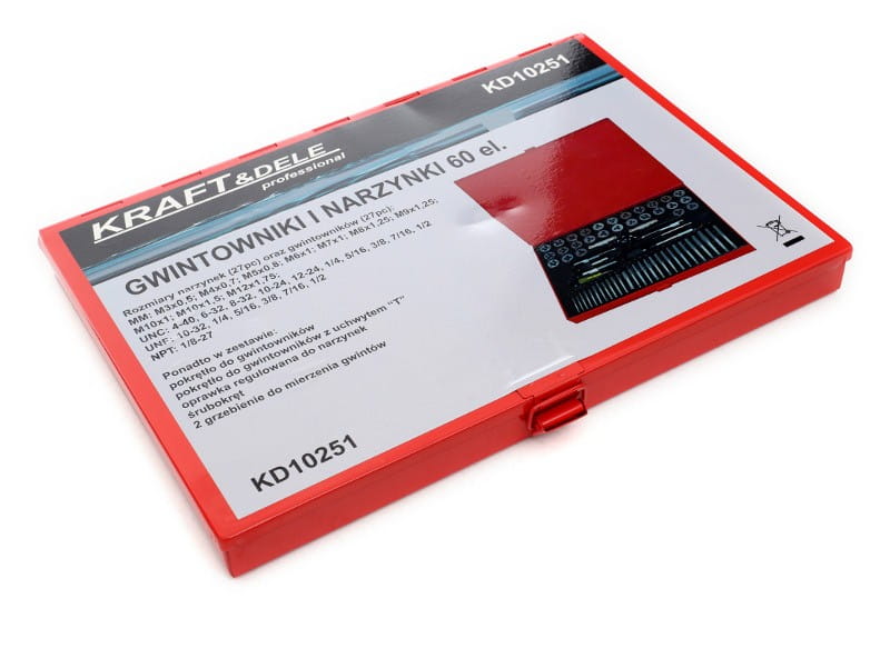 KRAFT&DELE keermepuuride ja keermelõikurite komplekt 60 tk KD10251 – pilt 10