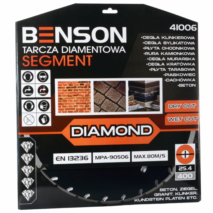 Benson segmenteeritud teemantlõikeketas 400 × 10 × 25,4 mm 41006 – pilt 6