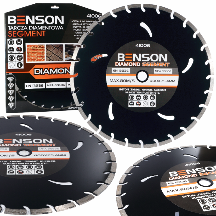 Benson segmenteeritud teemantlõikeketas 400 × 10 × 25,4 mm 41006 – pilt 1