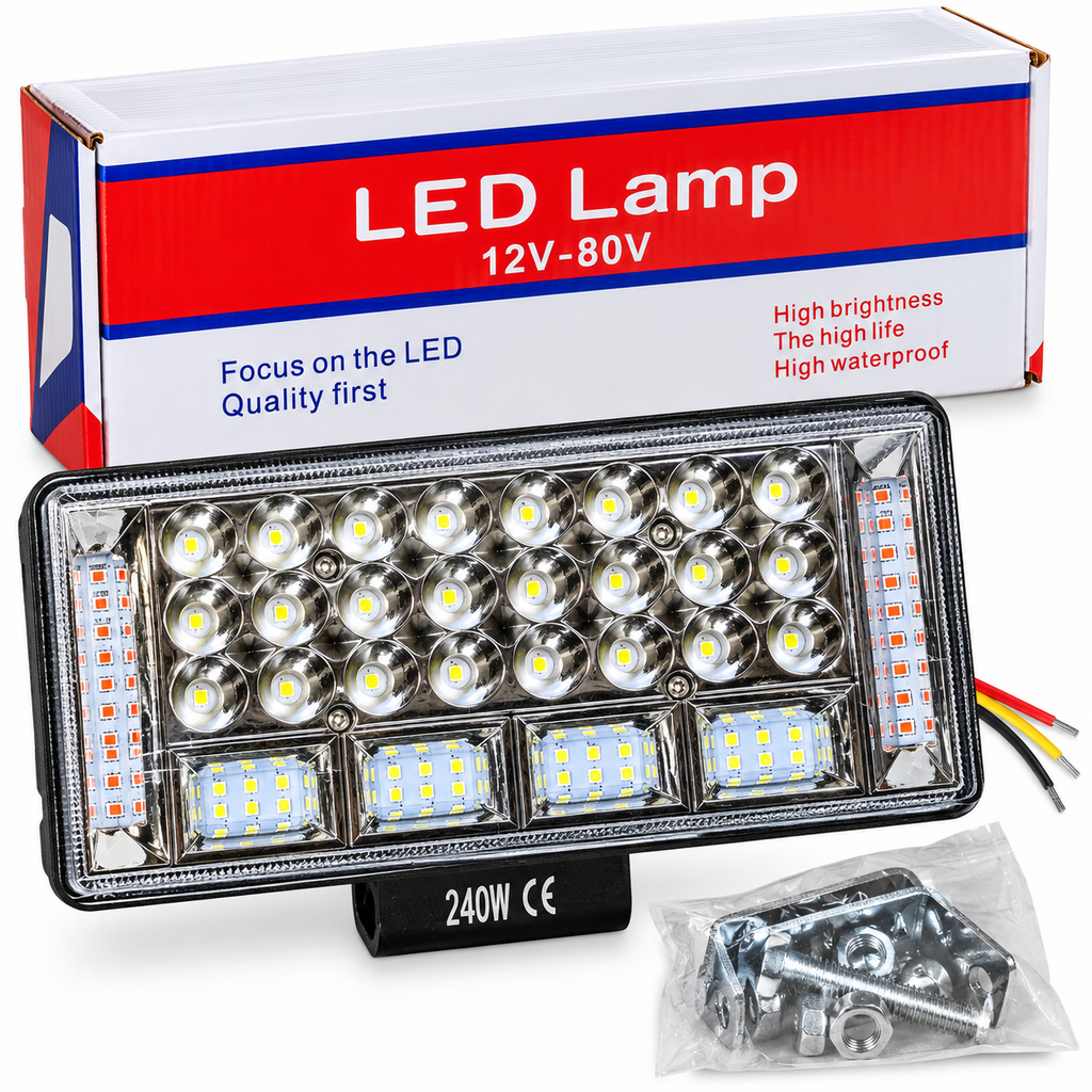 240 W LED-töövalgusti 12V–80V sõidukitele ja masinatele N1360 – pilt 2