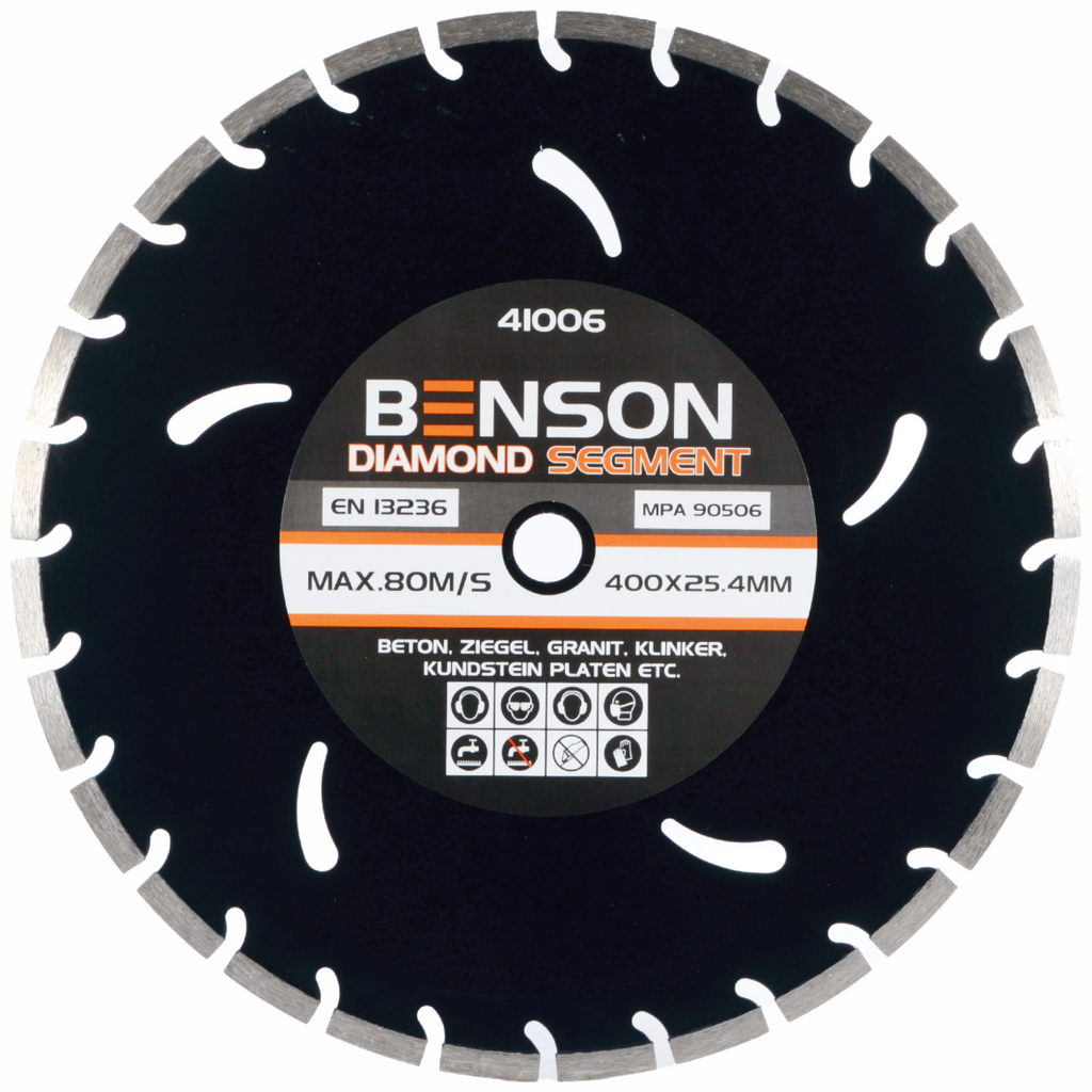 Benson segmenteeritud teemantlõikeketas 400 × 10 × 25,4 mm 41006 – pilt 2
