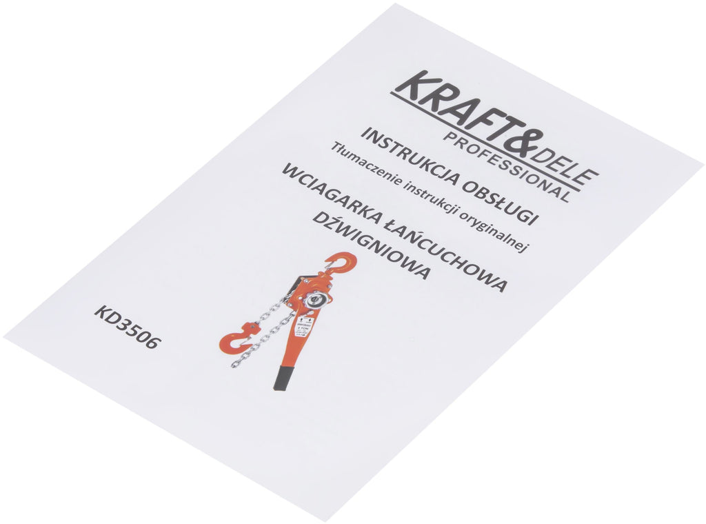KRAFT&DELE põrkmehhanismiga ketttõstuk 750 kg KD3506 – pilt 9