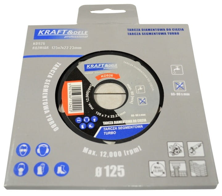 Segmenteeritud lõikeketas 125x7x22.23 TURBO KD926 – pilt 3