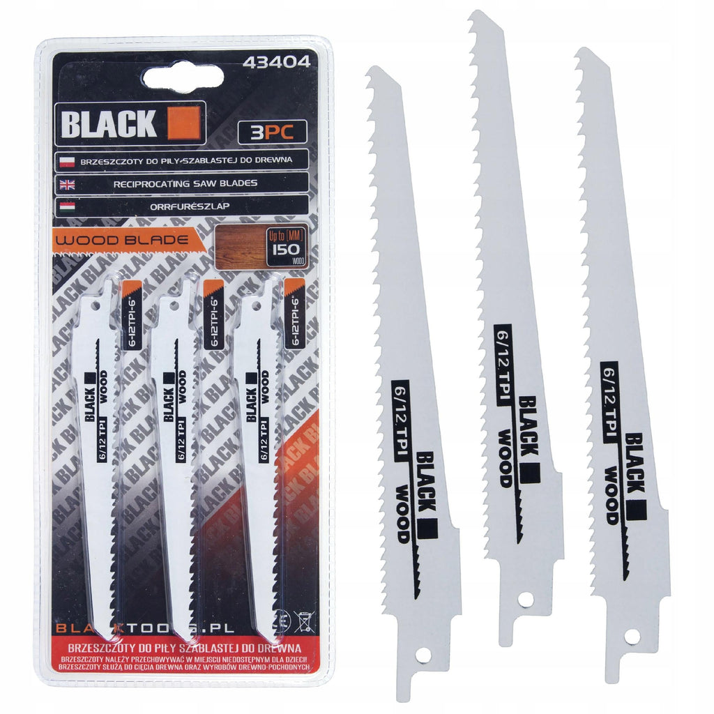 Tiigersae saelehed 3 tk 13 mm kinnitusega, mustad 43404 – pilt 1