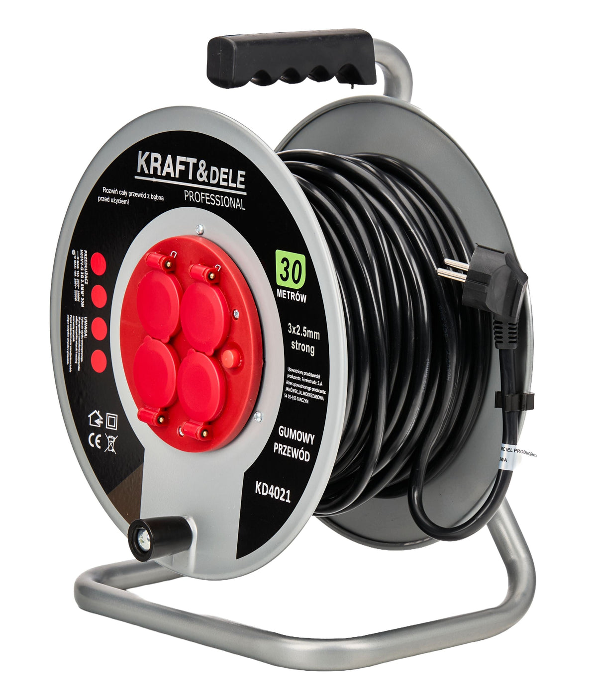 KRAFT&DELE kaablirulliga pikendusjuhe 30 m KD4021 – pilt 3