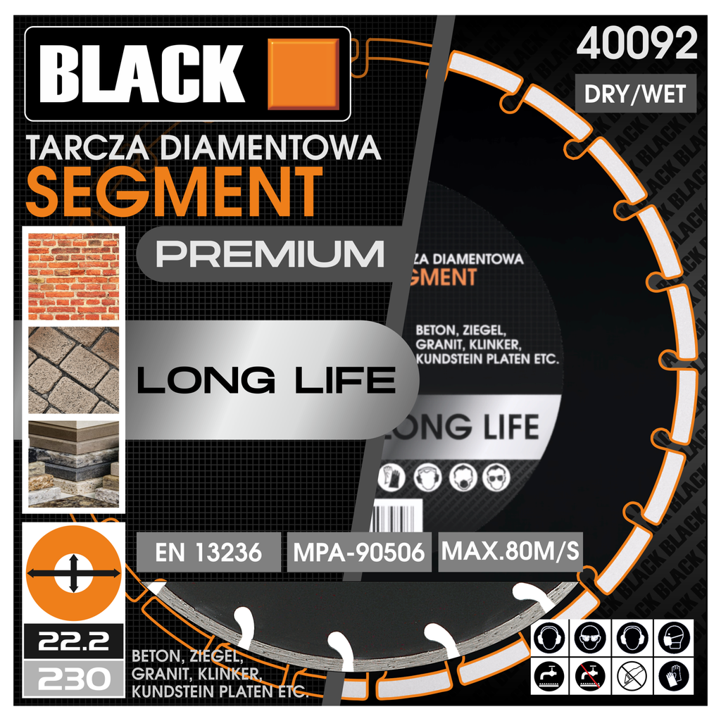 BLACKTOOLS segmenteeritud teemantlõikeketas betoonile 230 × 22,23 mm 40092 – pilt 5