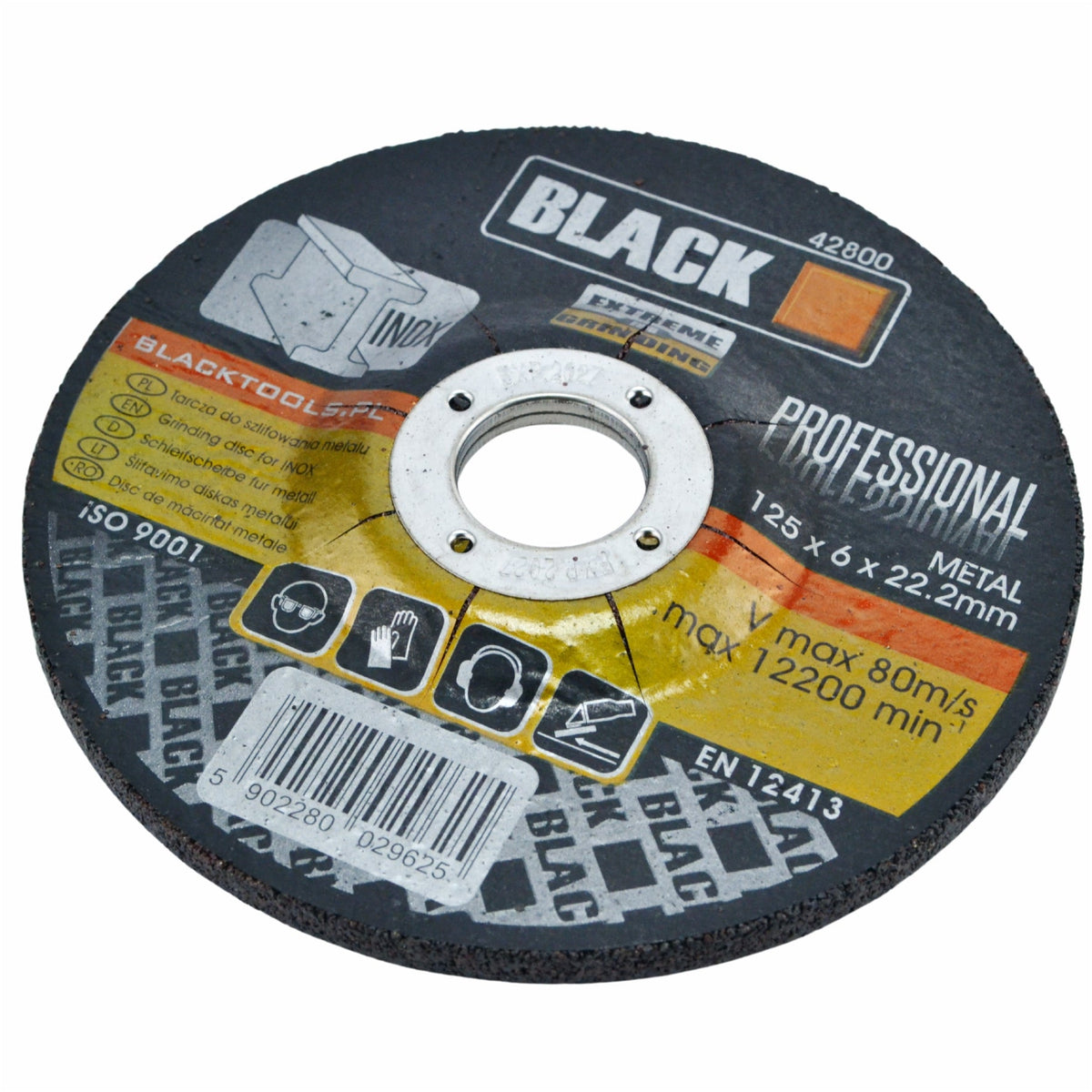 INOX-metalli lihvketas 125 × 6 × 22,2 mm 42800 – pilt 5