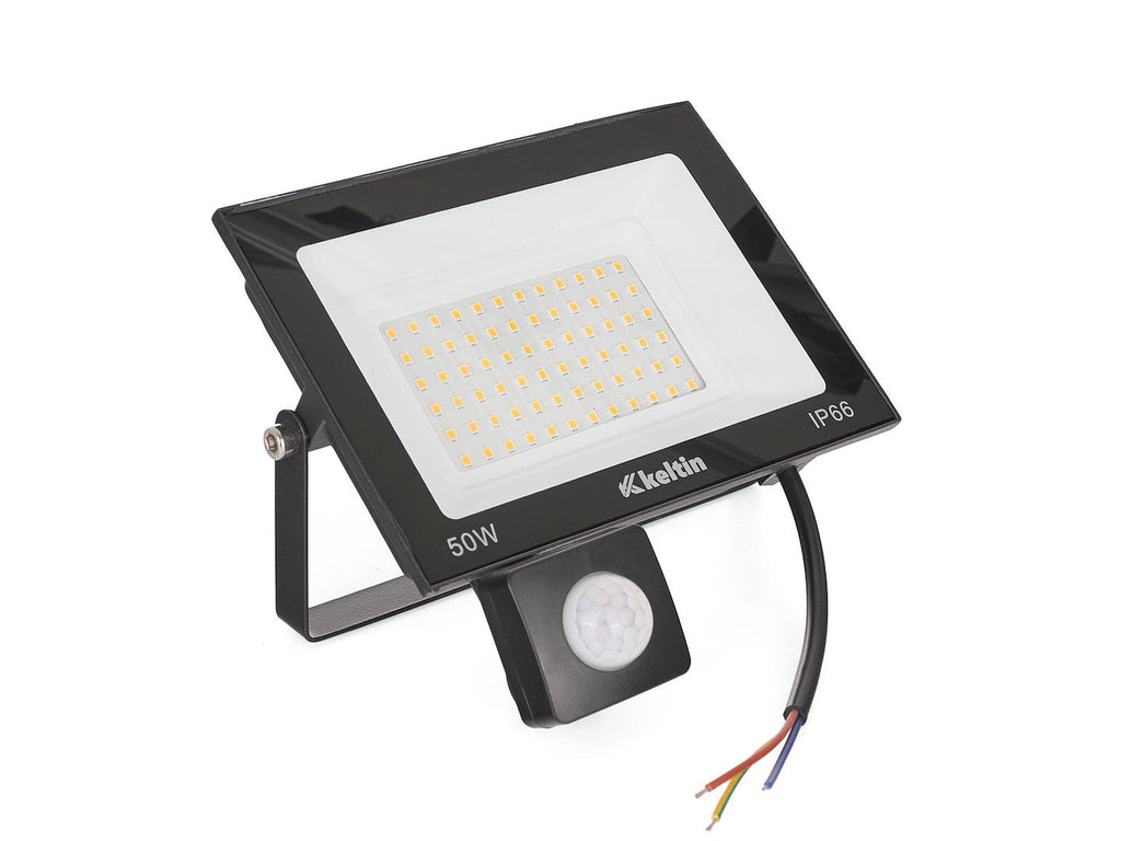 LED prožektor 50W liikumisanduriga — soe valge 2700K – pilt 1