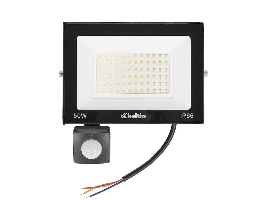 LED prožektor 50W liikumisanduriga — soe valge 2700K – pilt 2