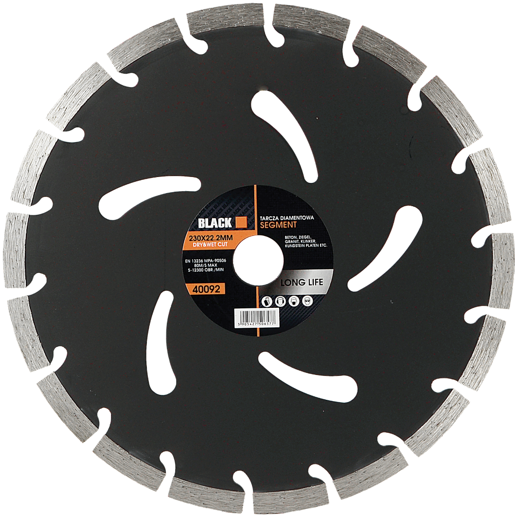 BLACKTOOLS segmenteeritud teemantlõikeketas betoonile 230 × 22,23 mm 40092 – pilt 2