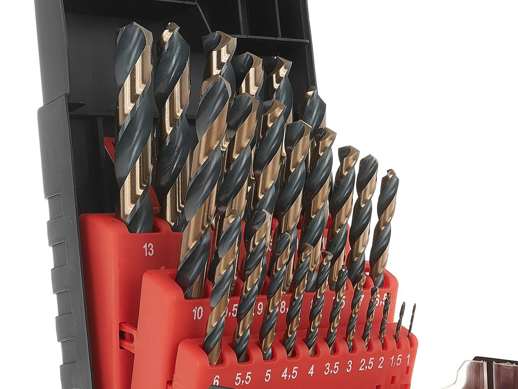 25 tk HSS 1.0-13.0 mm musta ja kuldse metalli spiraalpuuride komplekt – pilt 3
