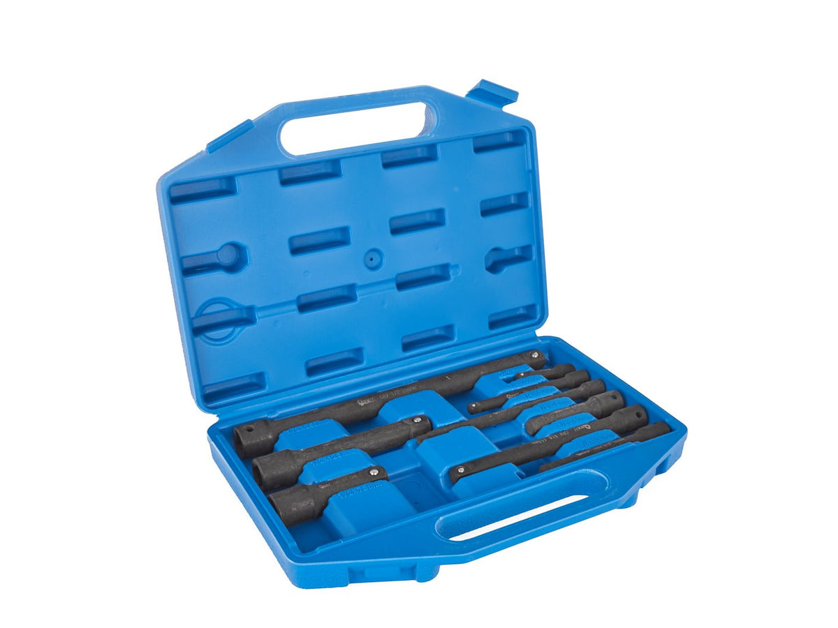 9 tk löökkruvikeeraja padrunpikenduste komplekt 1/4" 3/8" 1/2" CrV – pilt 3