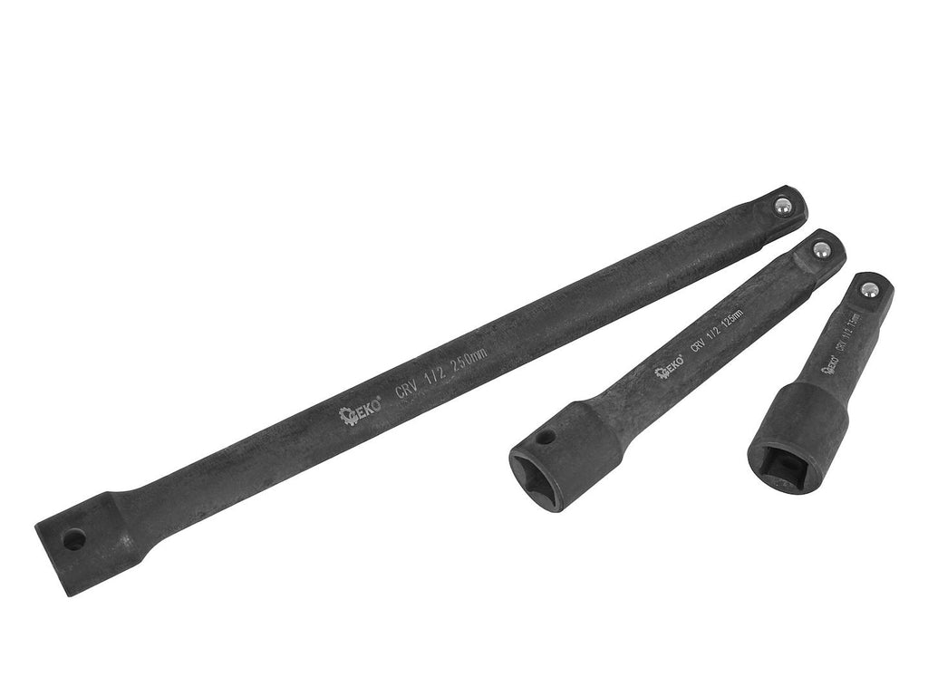 9 tk löökkruvikeeraja padrunpikenduste komplekt 1/4" 3/8" 1/2" CrV – pilt 4