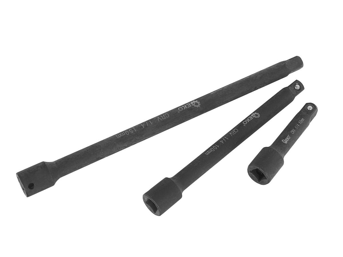 9 tk löökkruvikeeraja padrunpikenduste komplekt 1/4" 3/8" 1/2" CrV – pilt 8