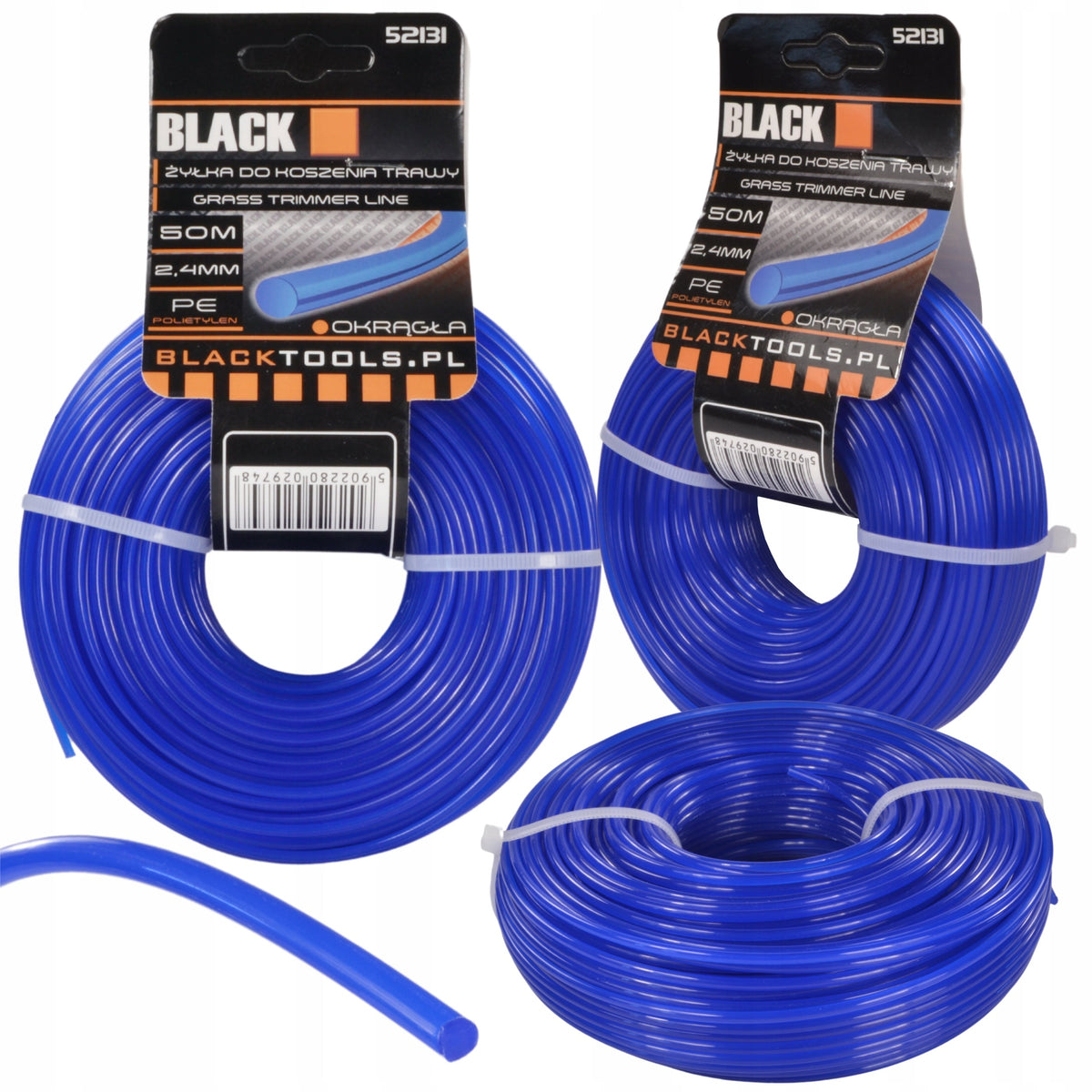 Ümmargune trimmeri lõiketross 2,4 mm × 50 m 52131 – pilt 1