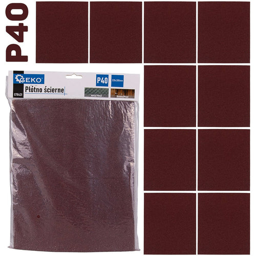 Abrasiivriidest leht 230 x 280 mm P40 – 10 tk pakis – pilt 1