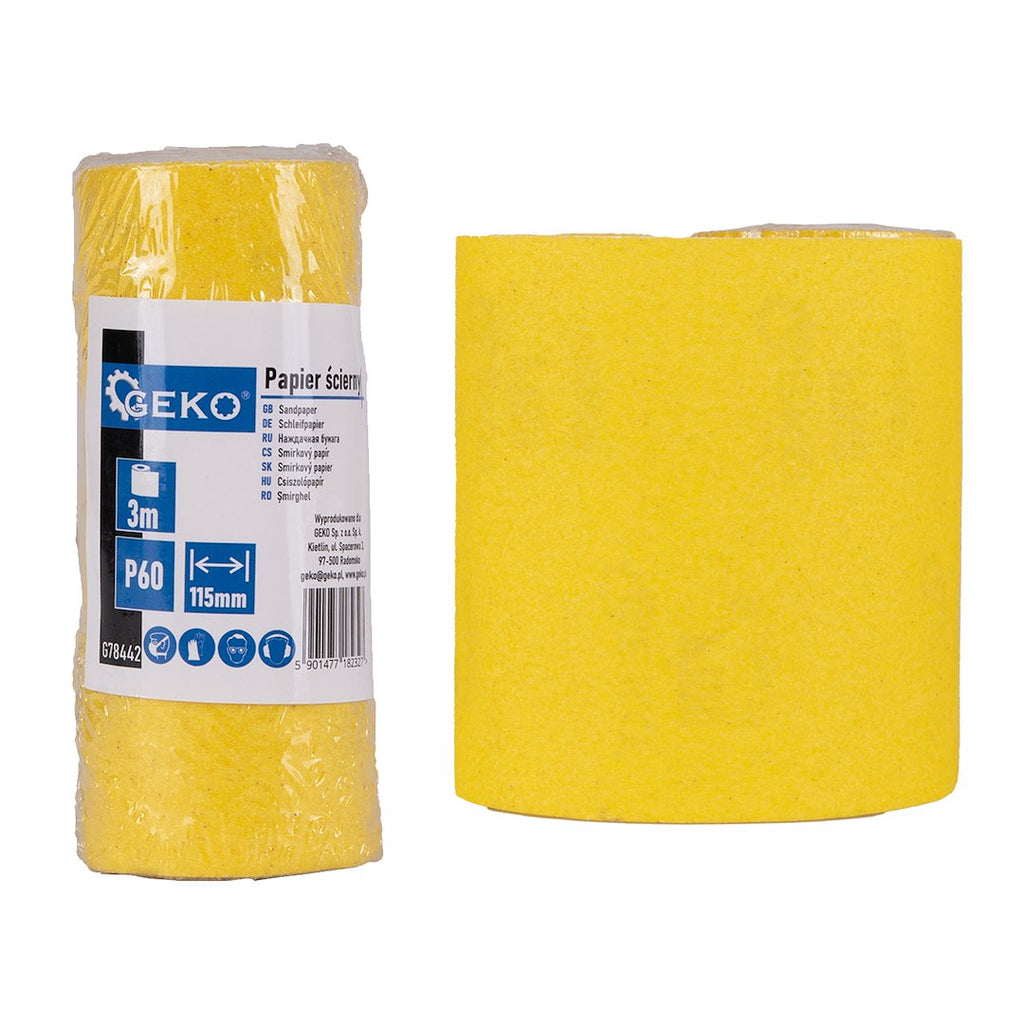 Liivapaber - rull 115 mm x 3 m P60 – pilt 1