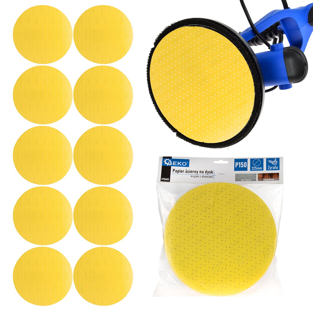 Alumiiniumoksiidist kollane abrasiivketas Giraffe-lihvijale, 225 mm, karedus 150 – 10 tk pakk – pilt 1