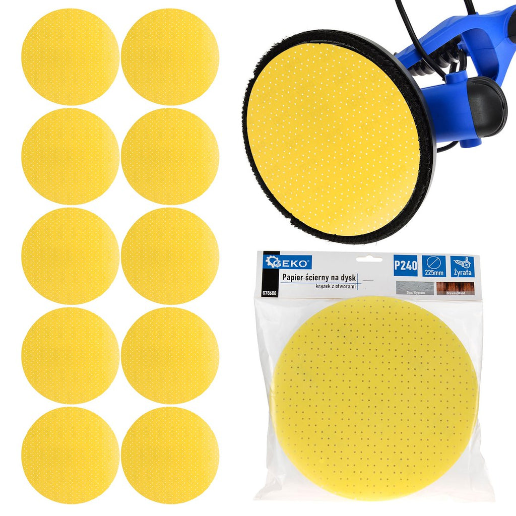 Kollane alumiiniumoksiidist lihvketas Giraffe lihvija jaoks, 225mm, tera 240 – pakendis 10 tk – pilt 1