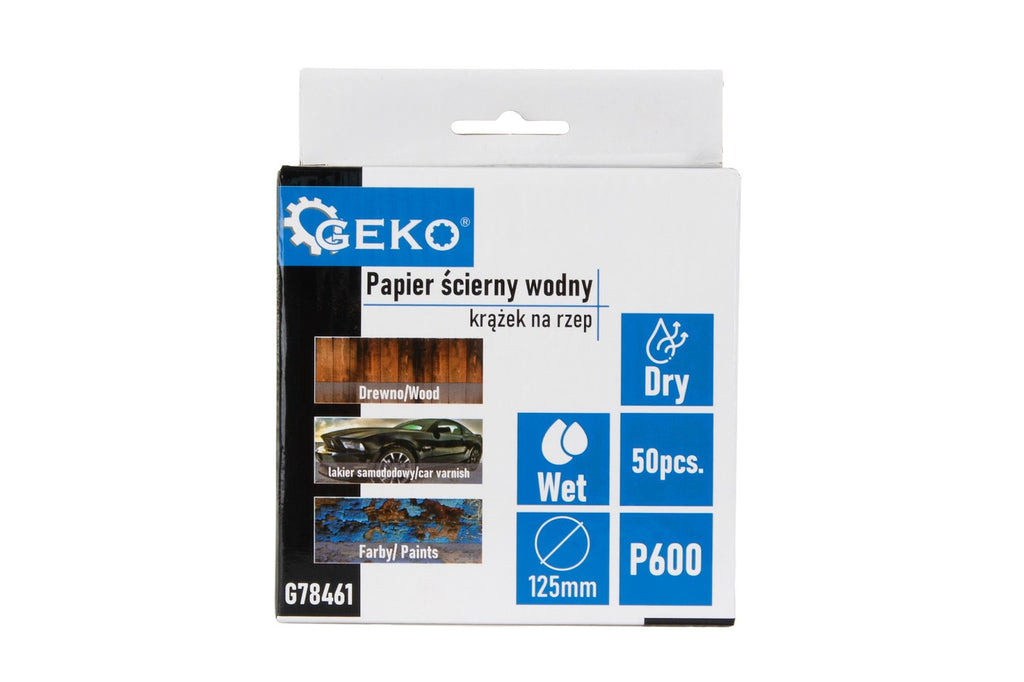 Veekindel takjakinnitusega liivapaberketas 125 mm P600 – 50 tk pakk – pilt 2