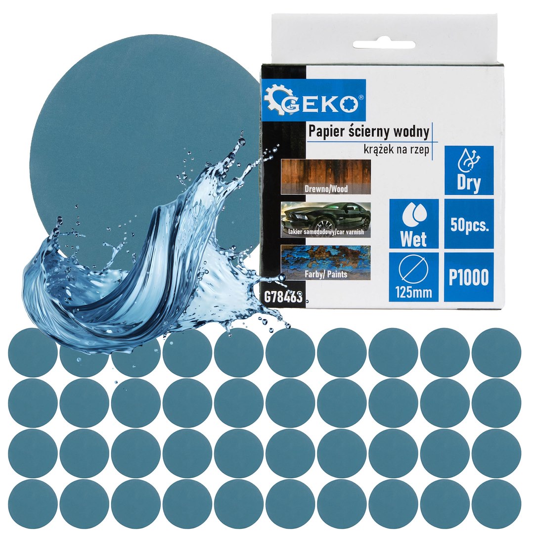Veekindel liivapaberketas 125 mm P1000 – 50 tk pakk – pilt 1
