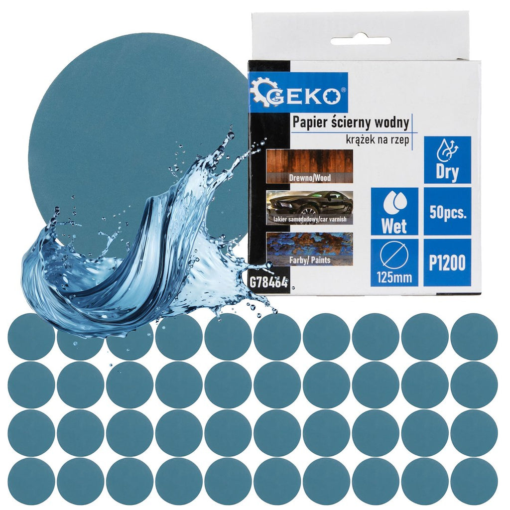 Veekindel lihvpaberiketas 125 mm P1200 – Pakend 50 tk – pilt 1