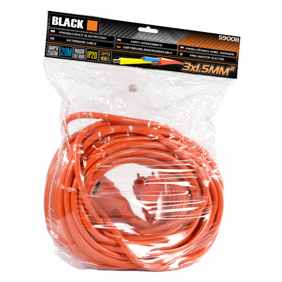 BLACK pikendusjuhe 30 m 3 × 1,5 mm² IP20 59009 – pilt 2