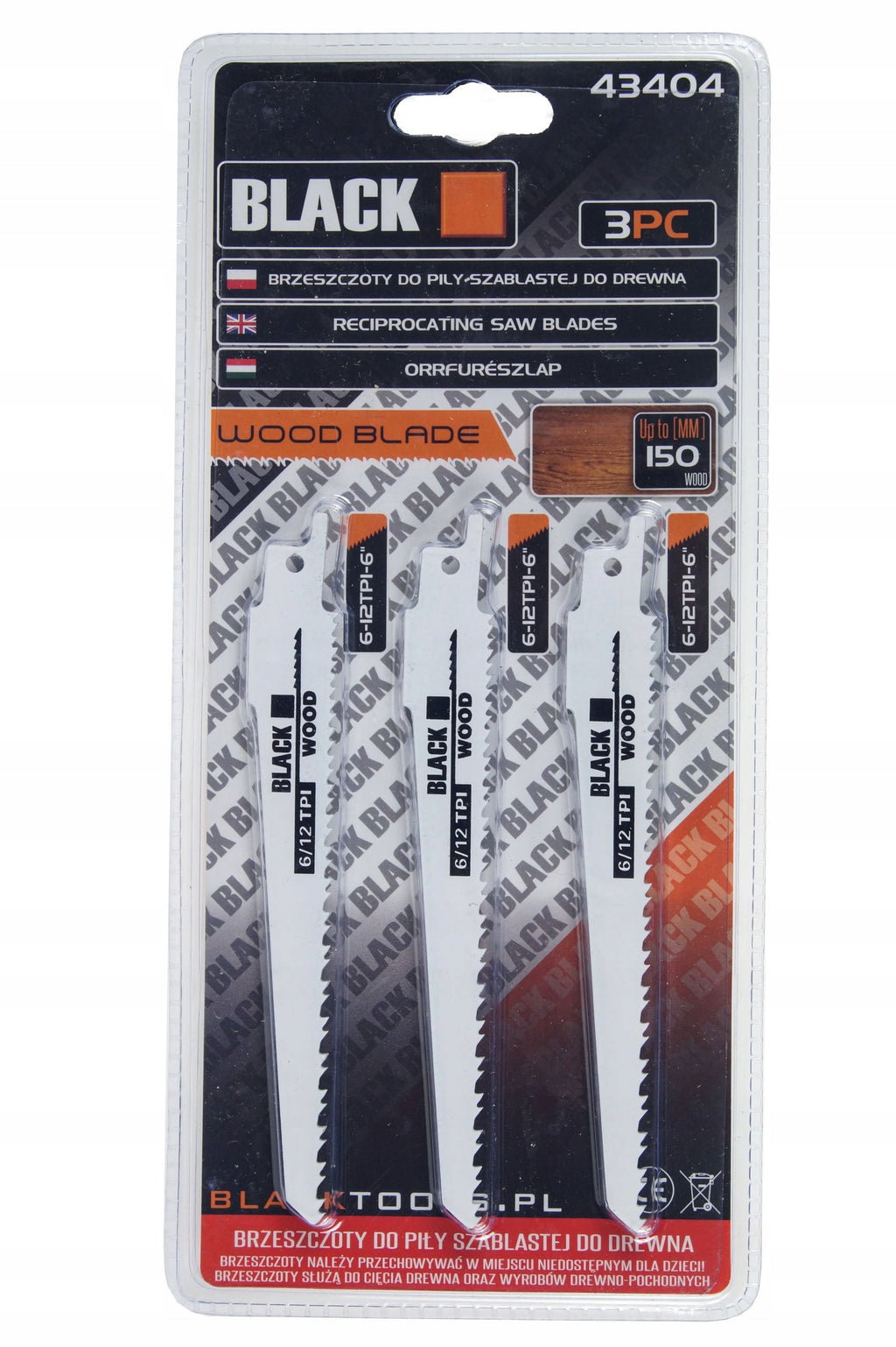 Tiigersae saelehed 3 tk 13 mm kinnitusega, mustad 43404 – pilt 2
