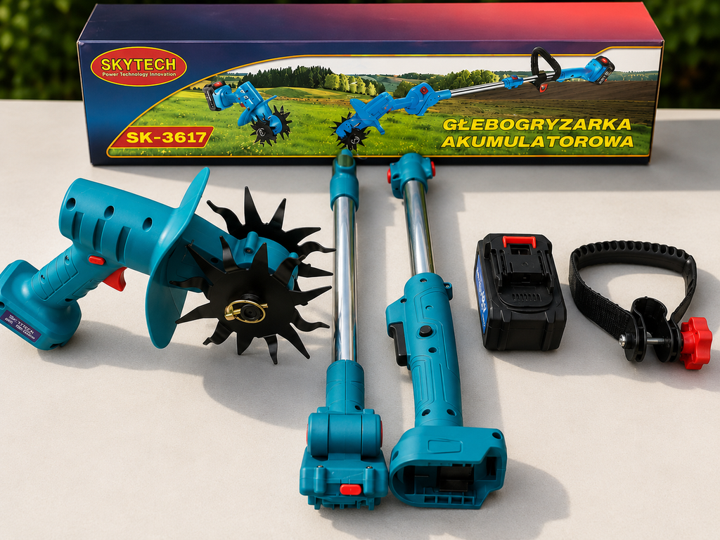 Akutoitega aiakultivaator SKYTECH SK-3617, 200 mm, 280 p/min, 2 × 48 V akut SK-3167 – pilt 2