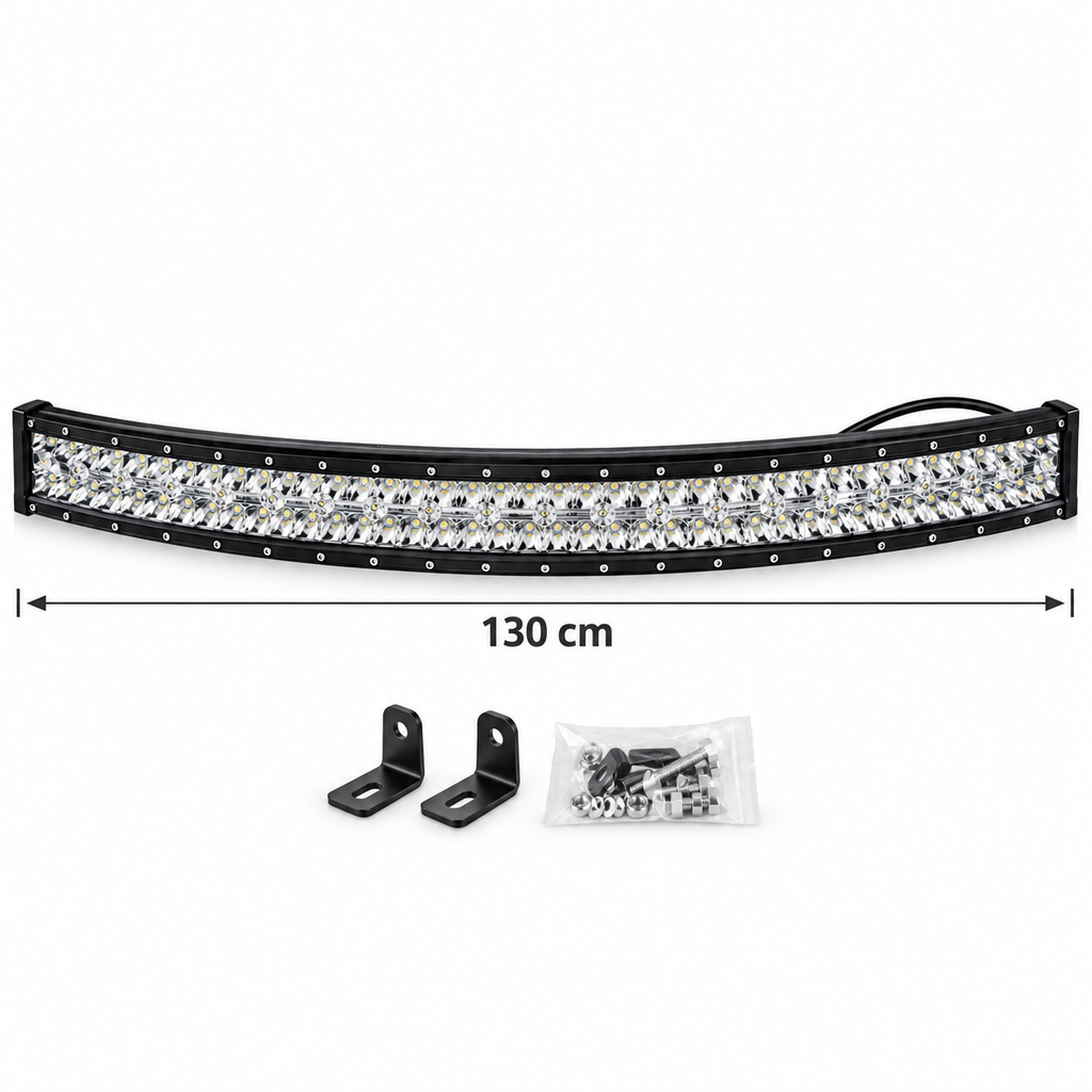 1200 W LED-lisavalgusriba sõidukile, 130 cm, kumer, alumiiniumkorpus Y1724 – pilt 3