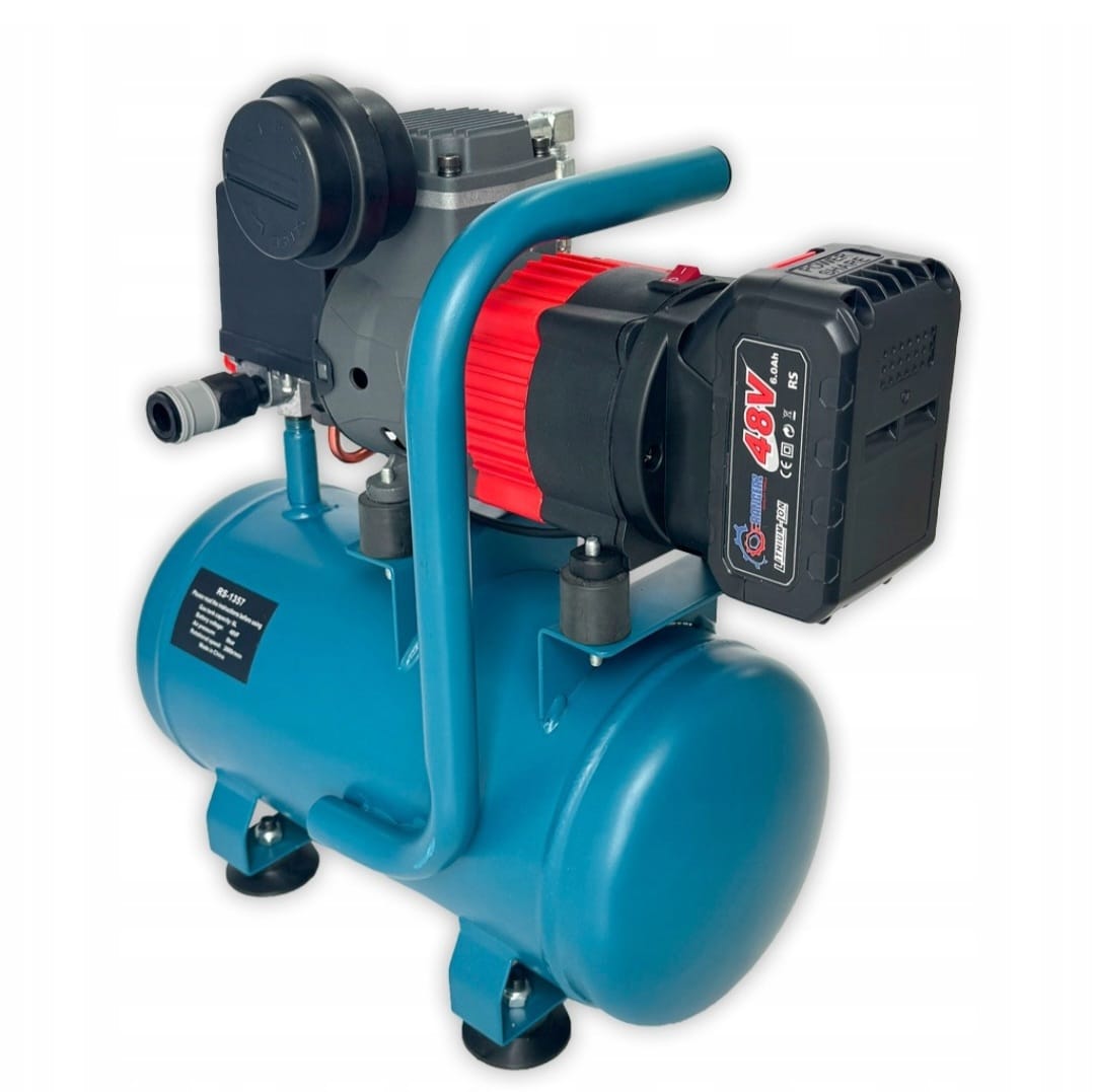 RANGERZ juhtmeta õlivaba õhukompressor 6L | harjadeta mootor | 8 Bar | 2 × 48V 5.0Ah akut – pilt 9