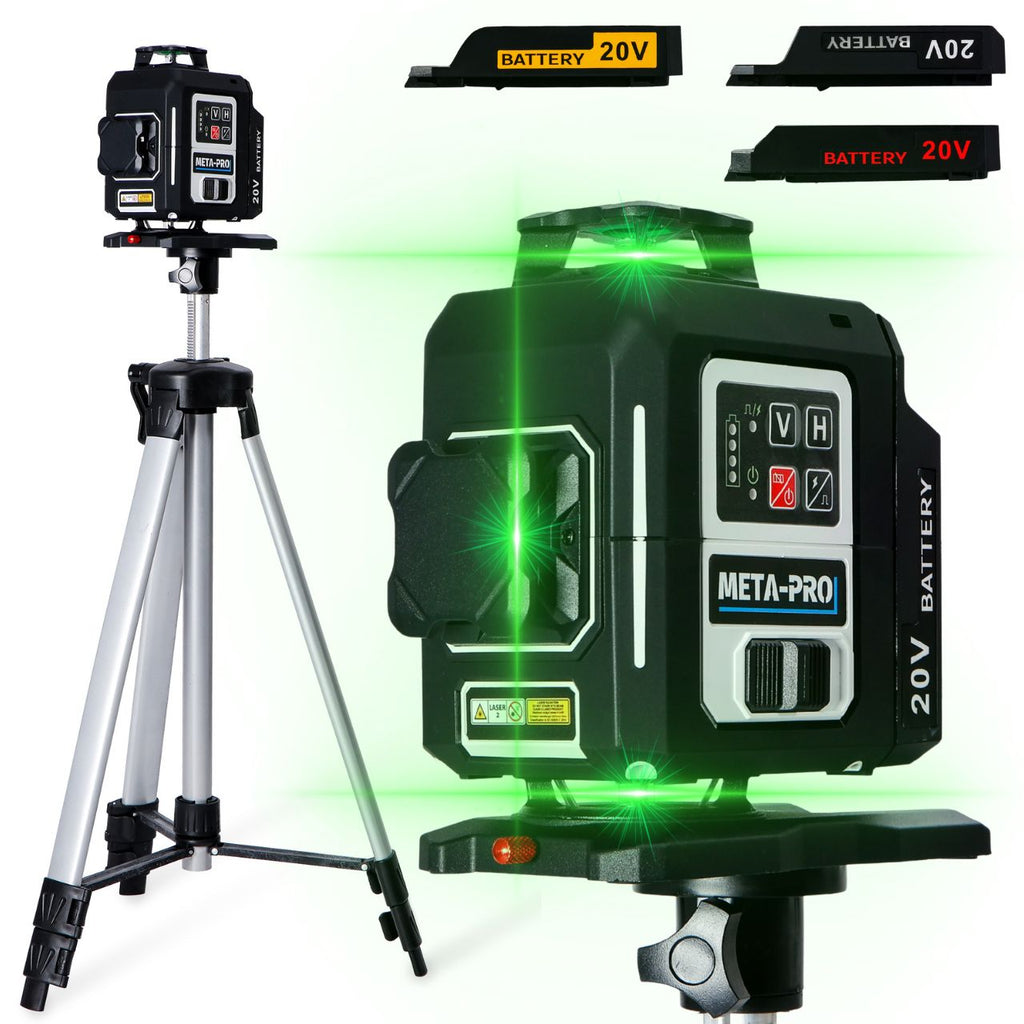 META-PRO 4D roheline laserlood statiivi ja 1,5 Ah akuga GA1015 – pilt 1