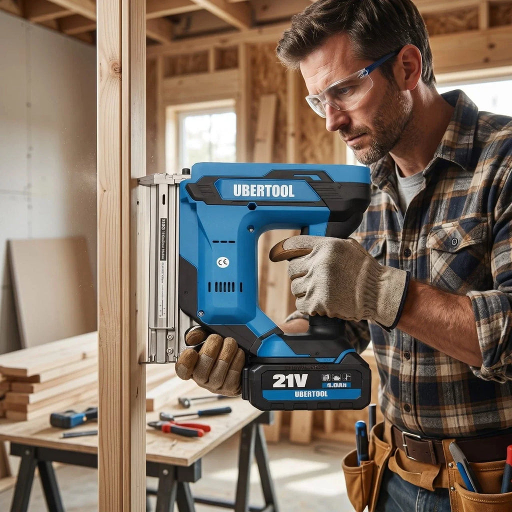 UBERTOOL 21 V juhtmeta naelapüstol 2 × 4 Ah aku, 500 naela ja kandekohvriga Z1066 – pilt 4