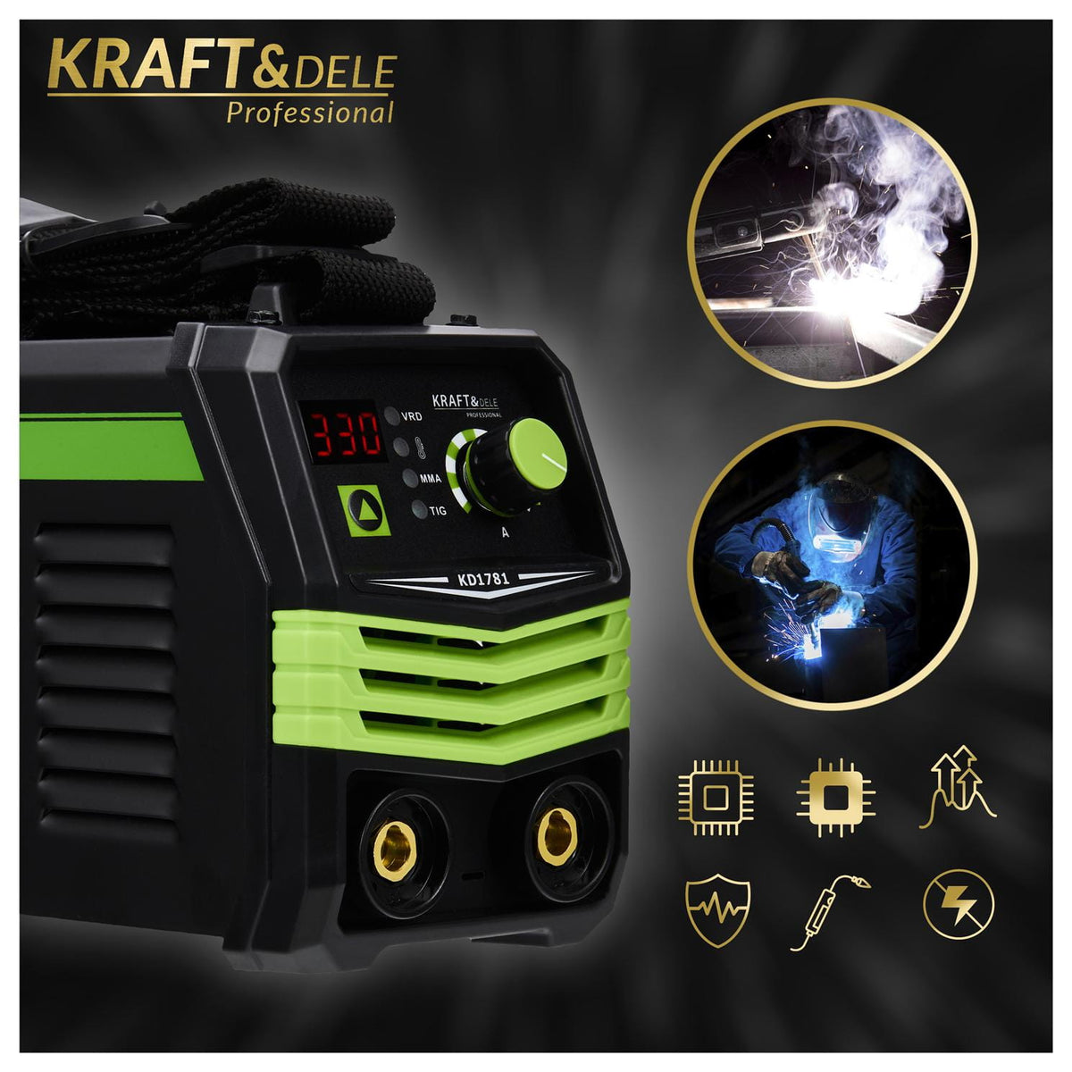 KRAFT&DELE Keevitusaparaat 330A MMA TIG LIFT VRD KD1781