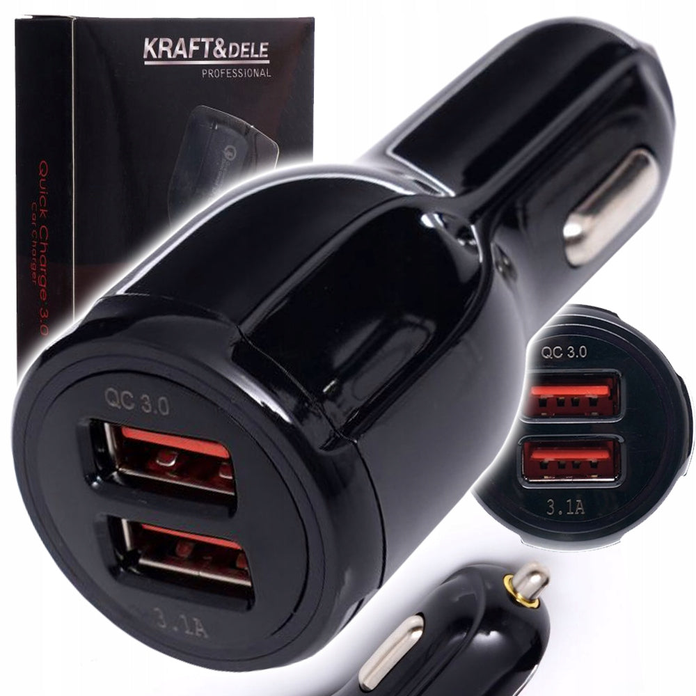 KRAFT&DELE Autolaadija QUICK CHARGE 2×USB KD1235
