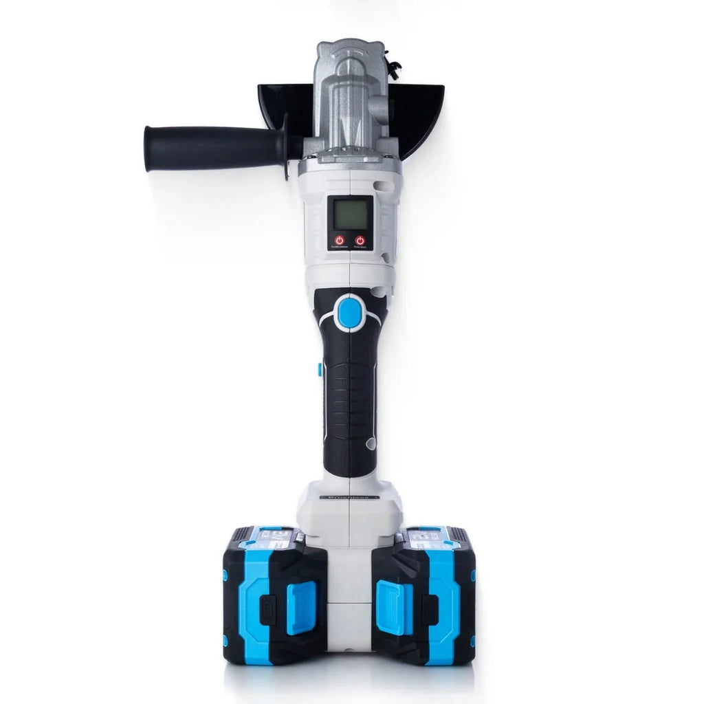 META-PRO akuga nurklihvija 125 mm, 2 × 21 V 4 Ah aku ja 10 kettaga Z1075 – pilt 5