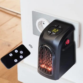 Mini pistikupessa ühendatav elektriline soojapuhur digitaalse temperatuurinäidiku ja puldiga 1977 – pilt 1