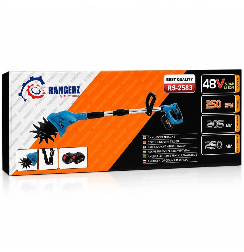 RANGERZ akutoitega aiakultivaator 48 V, 2 × 5,0 Ah RS-2583 – pilt 5