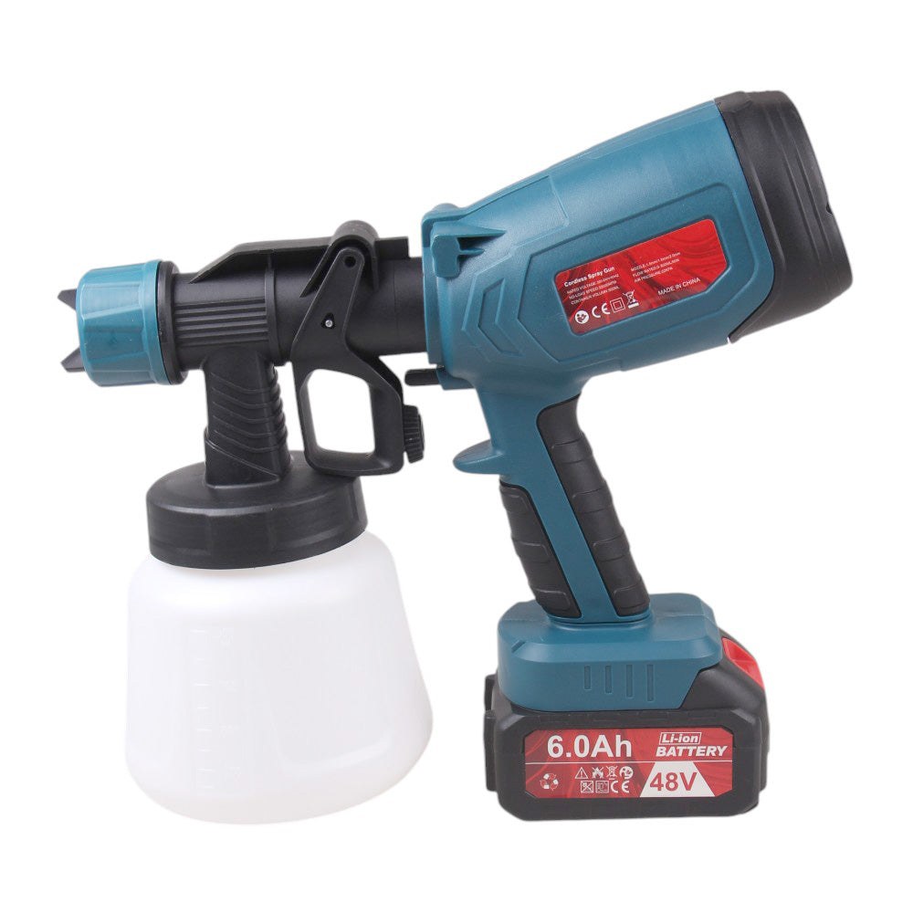 48 V juhtmeta värvipihusti 200 W, 900 ml, 2 aku ja 2 düüsiga SR-907 – pilt 3