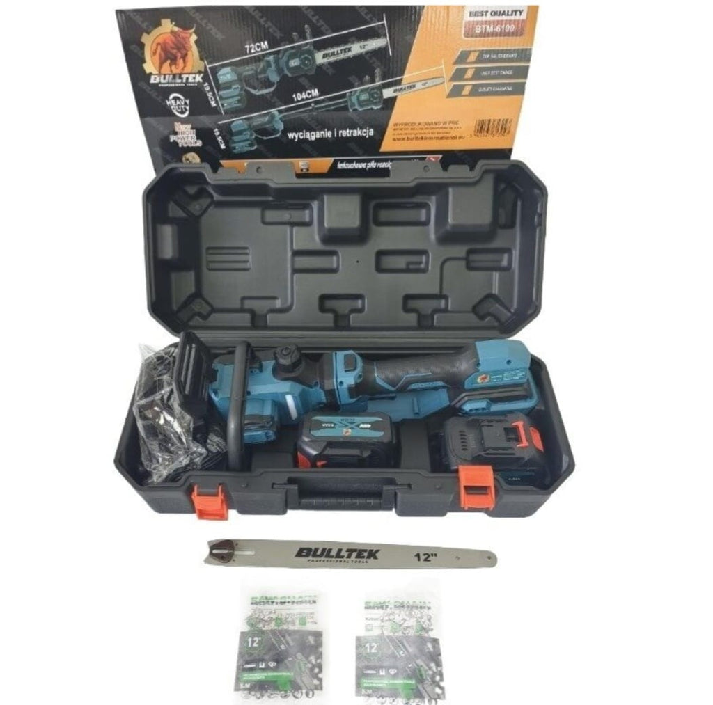 Akutoitega teleskoopvarrega kettsaag 12″, 2 × 48 V 5 Ah akut BTM-6100 – pilt 5