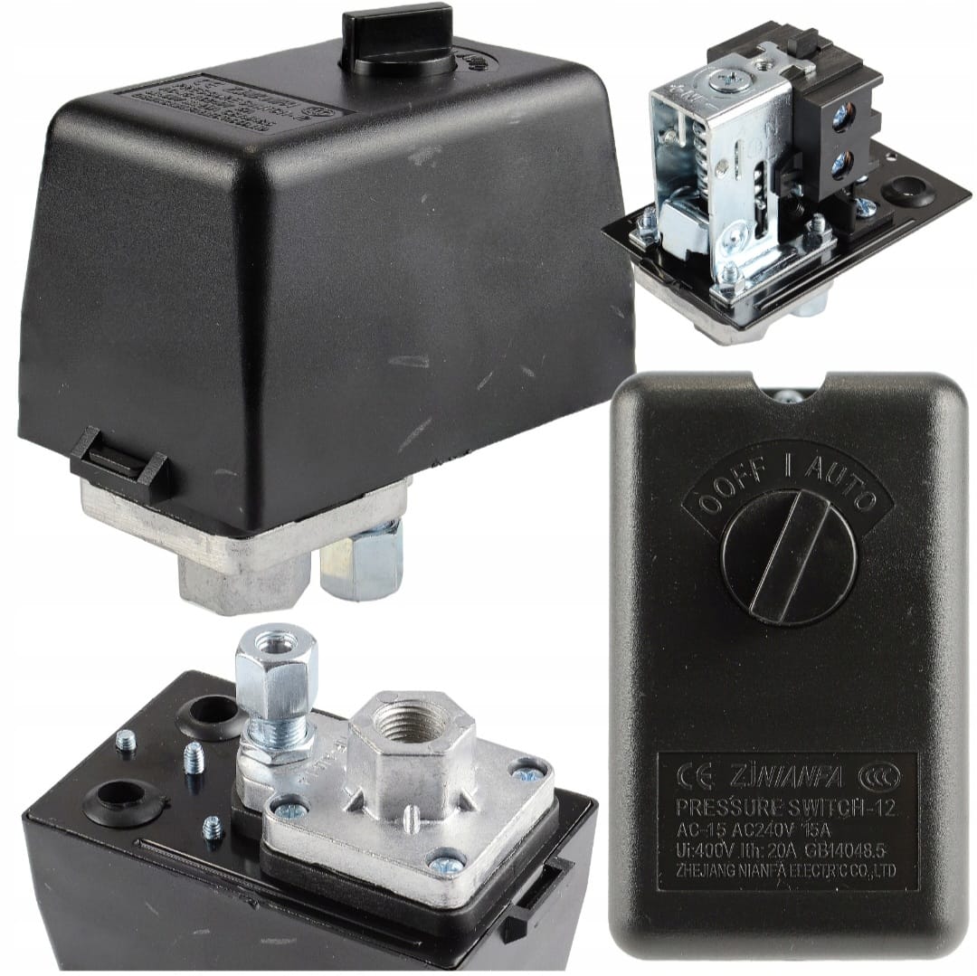 BLACK kompressori rõhulüliti 230 V 15 A M12 10680 – pilt 1