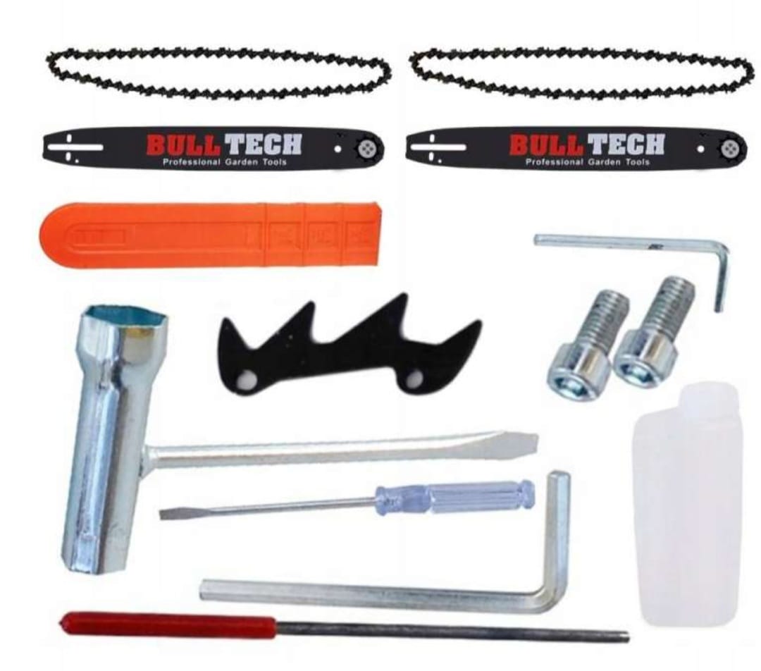 BULL TECH 4,9 hj bensiinikettsaag kahe 18-tollise juhtplaadi ja kahe Bull Tec ketiga BT-7006 – pilt 9