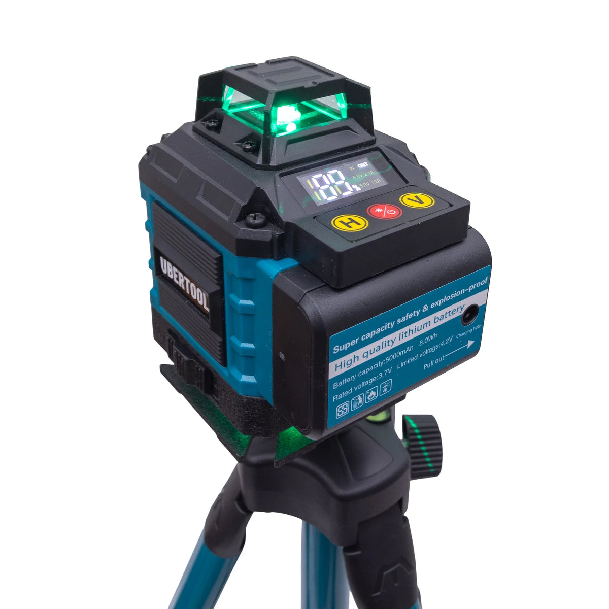 Isetasanduv roheline laserlood statiiviga ja tarvikute komplektiga Z4071 – pilt 7