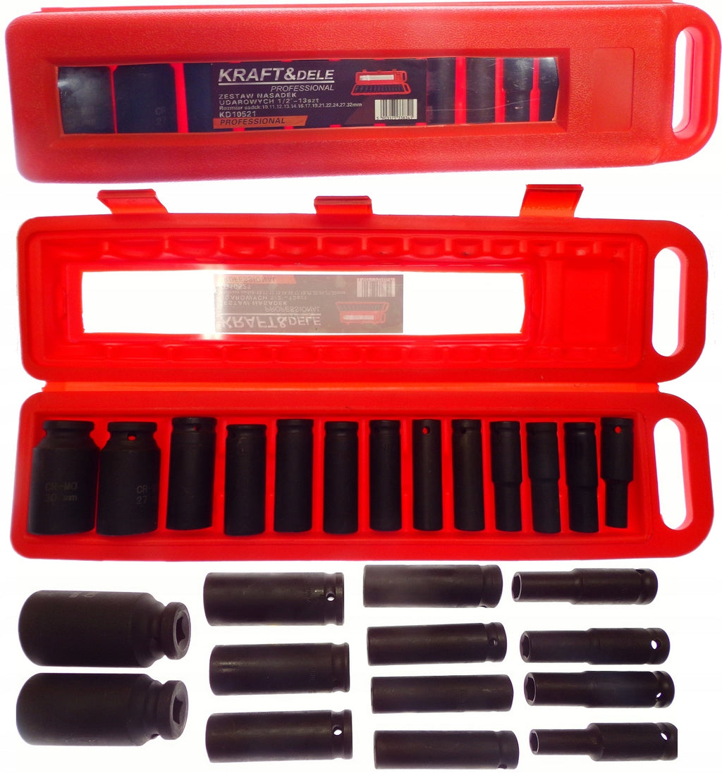 KRAFT&DELE Löökpadrunite komplekt 1/2" 10–30 mm KD10521