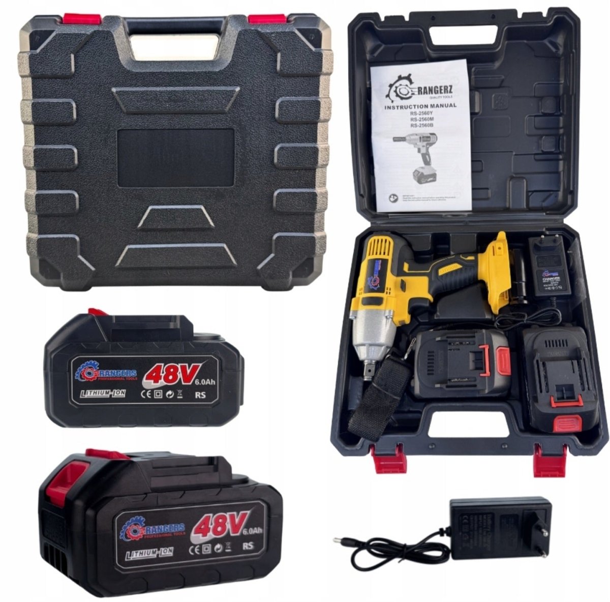 RANGERZ RS-2560 1/2" akulöökmutrikeeraja 48 V 380 Nm 2 akuga ja kohvriga RS-2560B – pilt 7