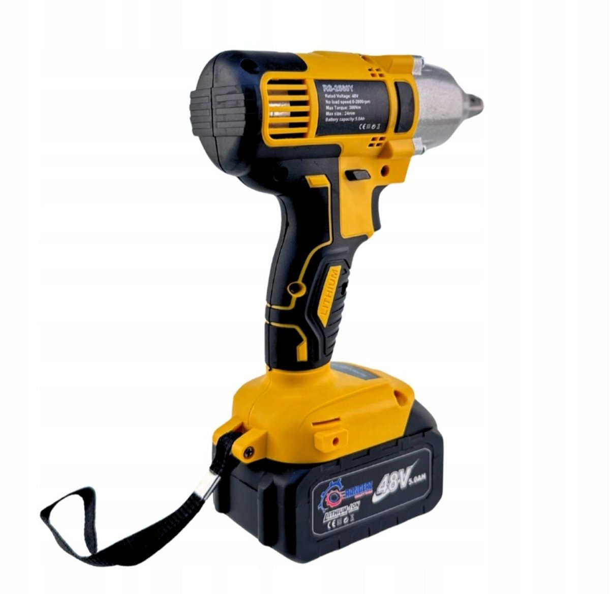 RANGERZ RS-2560 1/2" akulöökmutrikeeraja 48 V 380 Nm 2 akuga ja kohvriga RS-2560B – pilt 3