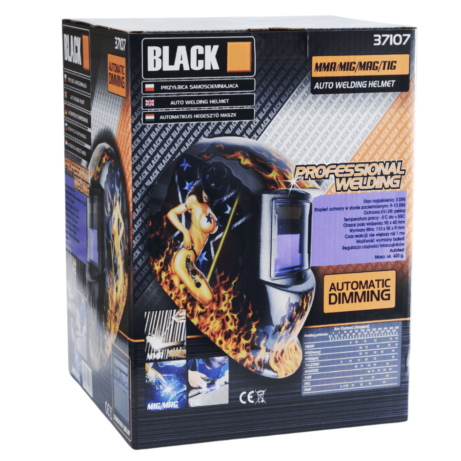 Black automaattumenev keevituskiiver 92,5 × 42,5 mm vaatealaga 37107 – pilt 8