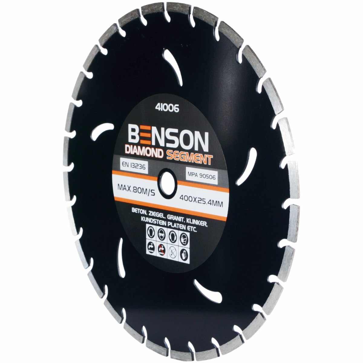 Benson segmenteeritud teemantlõikeketas 400 × 10 × 25,4 mm 41006 – pilt 3